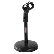 5 CORE Premium Desktop Microphone Stand Adjustable Tabletop Desk Mic Stand with Non-slip Mic Clip 180 Adjustable Clamp Round Base Podcast Recording For Any Mic 5 Core MS RBS (Fixed Height) MS RBS